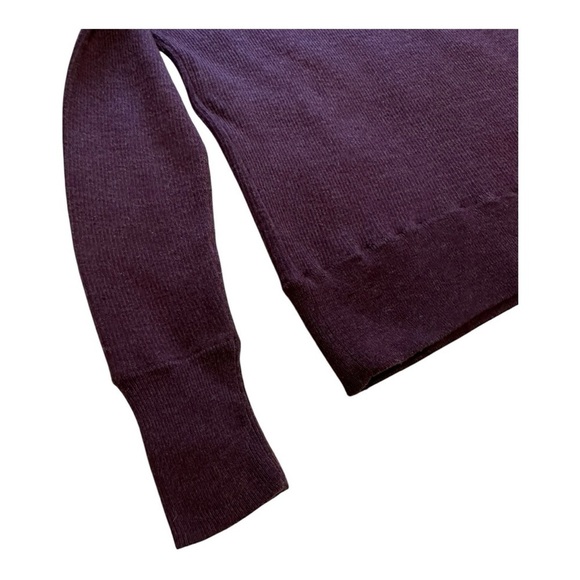 Community With Cashmere Sweater Ribbed Long Sleeves Burgundy Pullover - Size XS - Picture 5 of 12